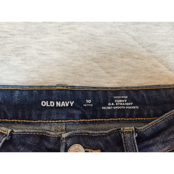 Old Navy Women's High-rise Curvy OG Straight Secret Smooth Pockets Jeans Size 10 - Picture 4 of 8